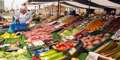 A shopper at Stockton Market