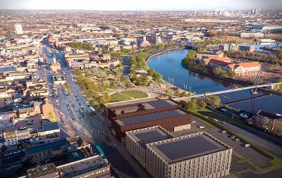 Southern view of the propose Stockton Waterfront development