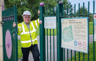 Councillor Nigel Cooke at Romano Park