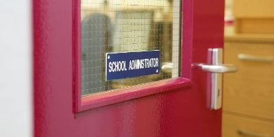 Image of school admin door