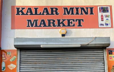 Kalar Mini Market sign on Prince Regent Street Stockton