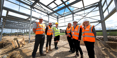 Image of Conyers new school hall framework