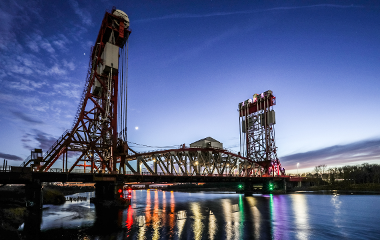 An image of Newport Bridge. The River Tees is also in shot. 