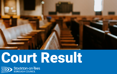 A vacant courtroom with the the text 'court result' and the Council's logo