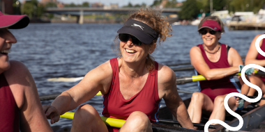 Ladies rowing on the River Tees