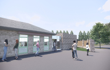 CGI of Preston Park new toilet and cafe facility 